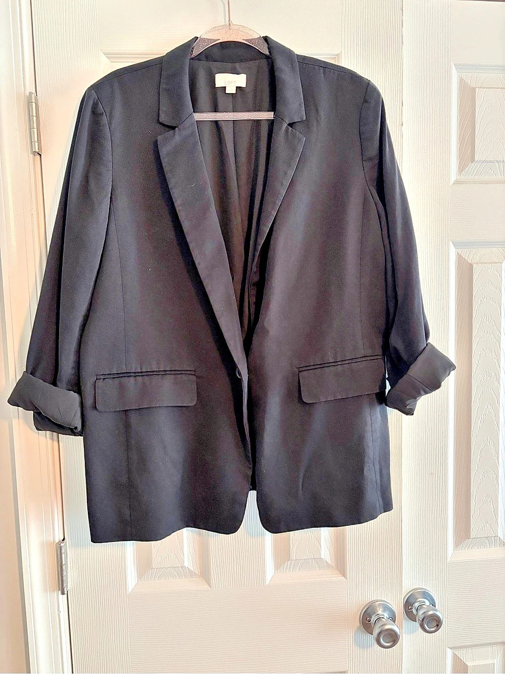 LOFT Black Blazer Size 14 Like New